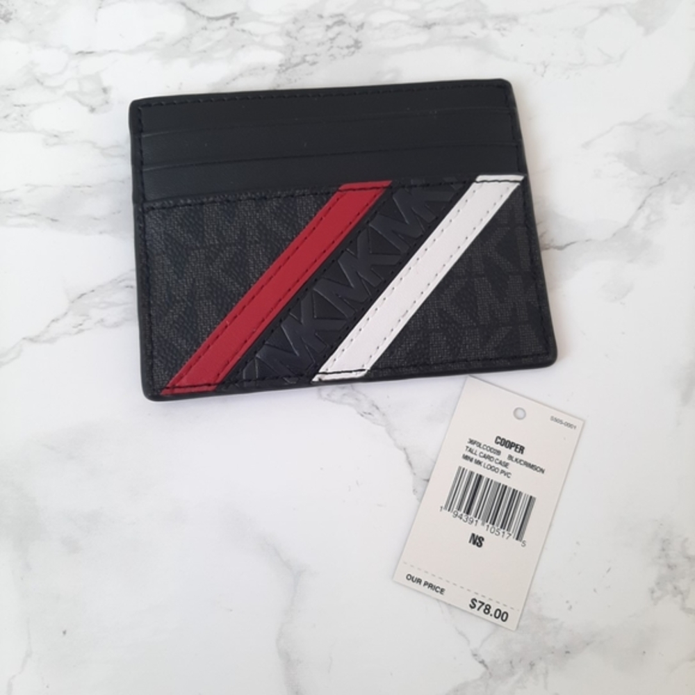 MICHAEL KORS Cooper Logo Stripe Card Case - Picture 3 of 5